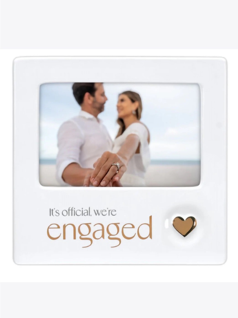 “We’re Engaged” Ceramic Photo Fram 4X6